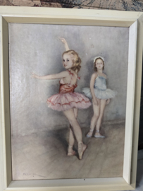 Set brocante prentjes ballerina's ballet