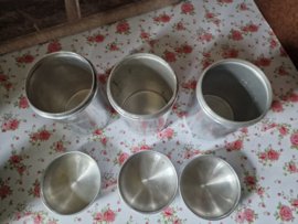 Aluminium koffie thee suiker bussen