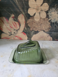 Art deco glazen kaasstolp kaasslede A D Copier