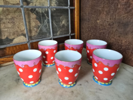 Mok rood oilily polkadot servies