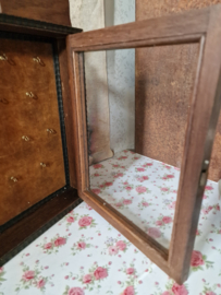 Art deco houten prijzenkastje vitrinekastje