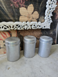 Aluminium koffie thee suiker bussen