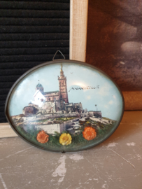 Oud bolglas lijstje souvenir marseille
