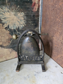 Oude franse bronzen tafelbel gong