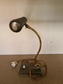 Oude koperen bureaulamp