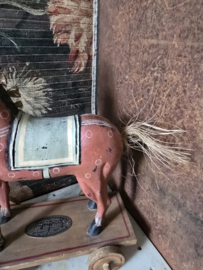 Oud houten paard trekpaard