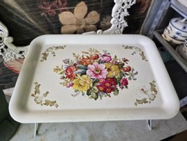 Metalen dienblad bloemen