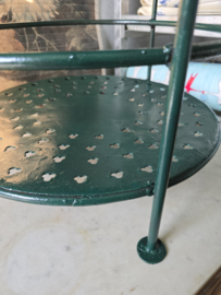 Groen ijzeren tafel etagere