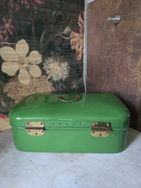Groen emaille broodtrommel