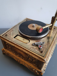 Japans muziekdoosje antieke grammofoon benzine aansteker