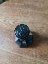 Oude glazen inktfles Gimborn vulpeninkt