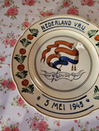 Wandbord Nederland vrij 5 mei 1945