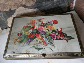 Oude blikken trommel van Melle