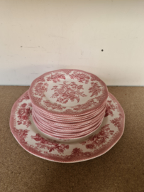 Roze engels gebakstel taartstel staffordshire england