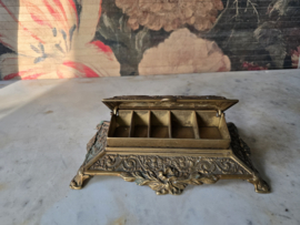 Art nouveau messing postzegeldoos