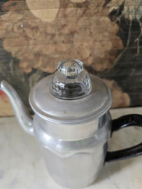 Aluminium pruttelpot glazen knop