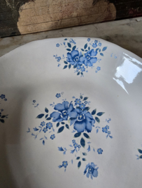 Brocante lampetkan met schaal bloemetjes