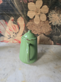 Reseda groen emaille koffiepot