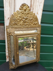 Antiek koperen halspiegel spiegel nr2