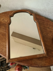 Oude houten spiegel halspiegel