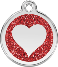 Hartje Glitter (XHT) Rood - Small 20mm