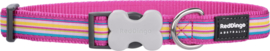 Halsband Hond - Horizontal Stripes Hot Pink