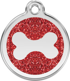 Botje Glitter (XBN) Rood - Small 20mm