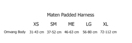 Padded Harness Rood Maat XL