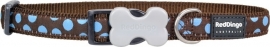 Halsband Hond - Blue Spots on Brown