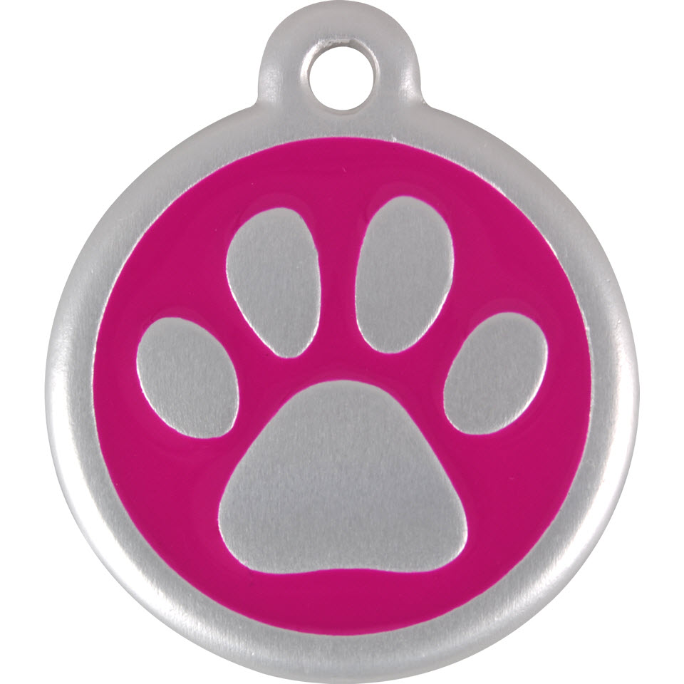QR - Paw Print Hot Pink