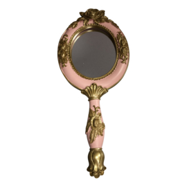 Vintage spiegel Roze/Goud