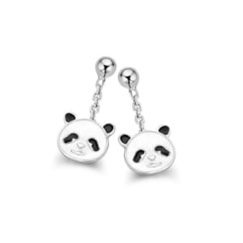 Zilveren kinderoorbellen: Panda (Naiomy Princess)