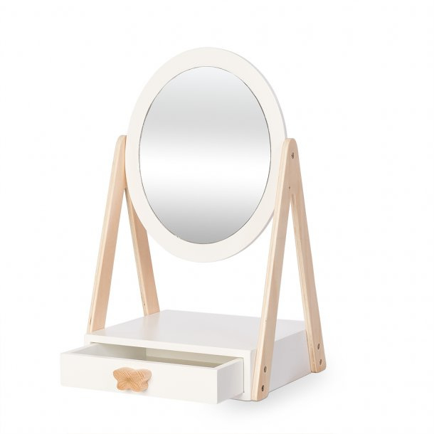 motor Schaduw slijm Byastrup houten make-up spiegel met lade in luxe geschenkverpakking |  Kinderkamer accessoires | Hippe Girls!