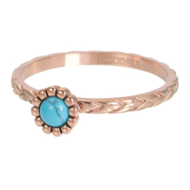 Ring Inspired Turquoise ; roségoudkleurig