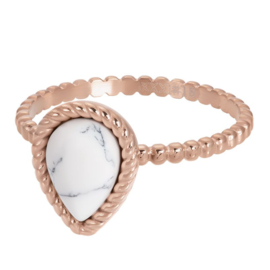 Ring Magic White ; roségoudkleurig