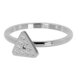 iXXXi Ring Design Triangle ; zilverkleurig