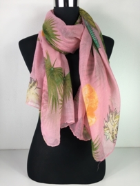 Sjaal ; Palmtree Pink
