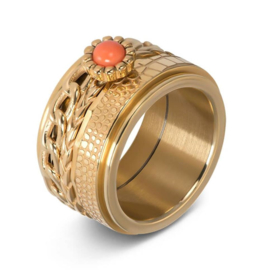 Ring Inspired Coral ; goudkleurig