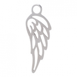 Charm angel wing ; zilverkleur