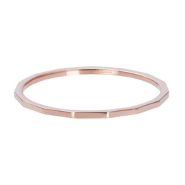 Ring angular ; rosé-goudkleurig