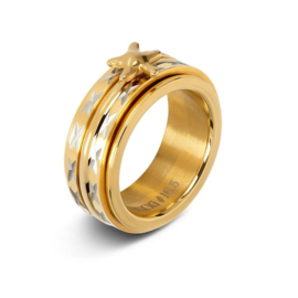 Ring symbol sea star ; goudkleurig