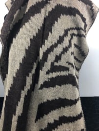Winter sjaal ; Zebra bruin/mocca