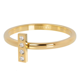 iXXXi Ring Design Rectangle ; goudkleurig