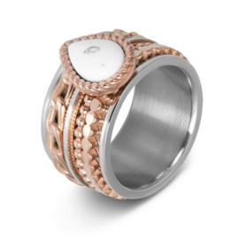 Ring Magic White ; roségoudkleurig