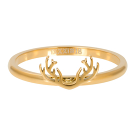 Ring Symbol Antlers, goudkleurig