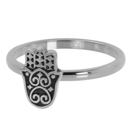 Ring Boho Hand, zilverkleurig