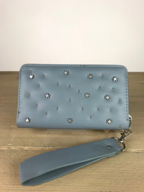 Portemonnee ; Sterren en studs blauw