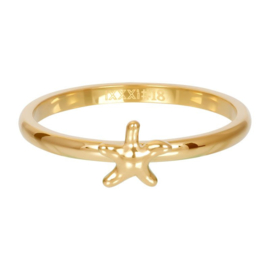 Ring symbol sea star ; goudkleurig