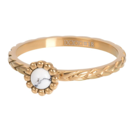 Ring Inspired White ; goudkleurig