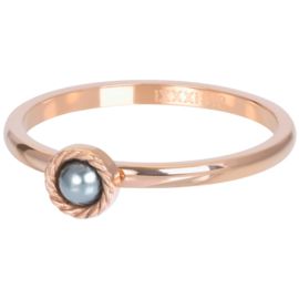 Ring Royal Grey ; rosé-goudkleurig